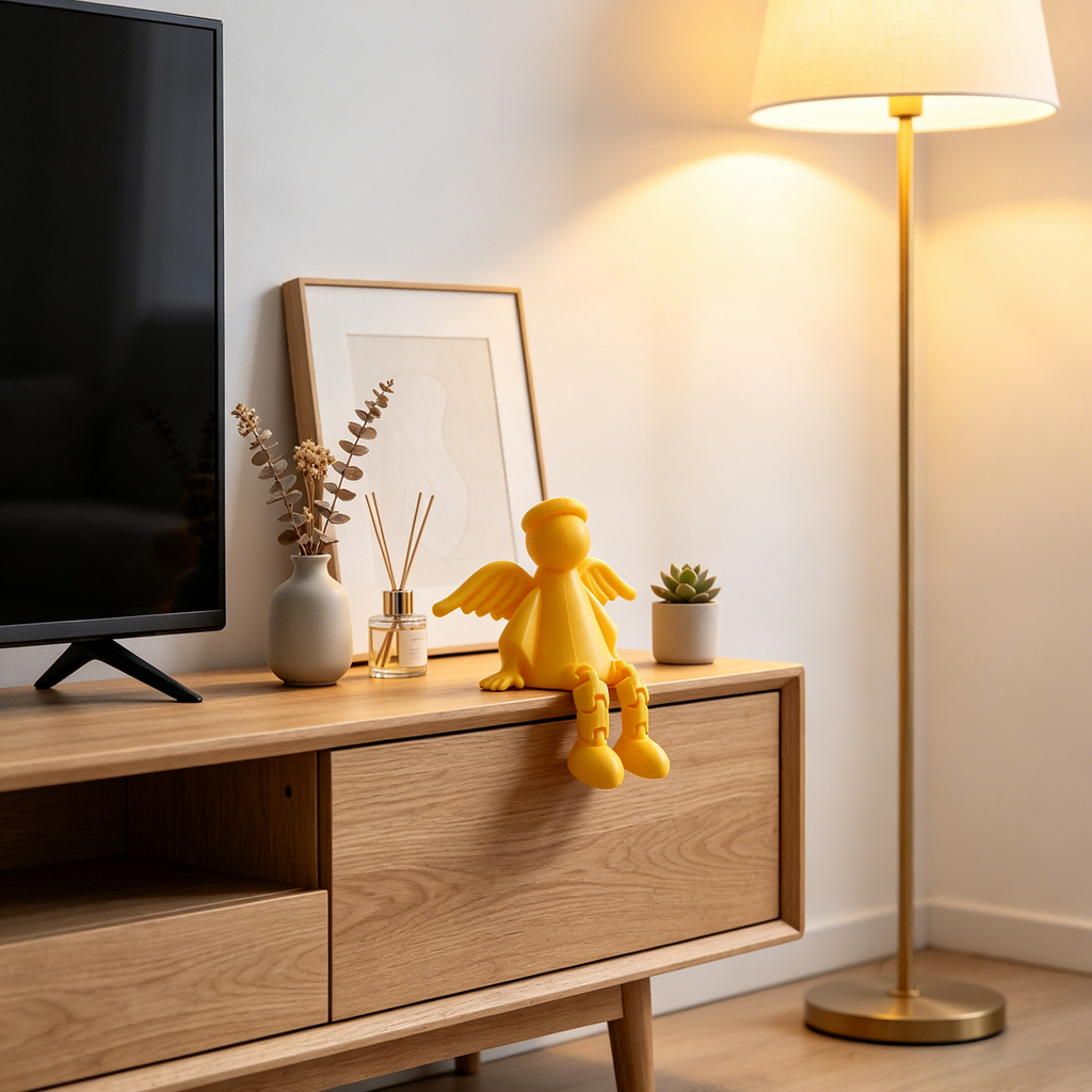 Figurine amère de plateau d'ange imprimée 3D avec jambes articulées