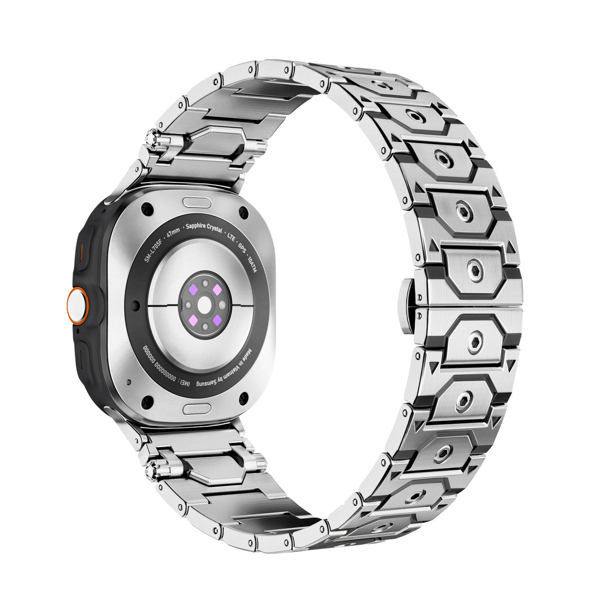 Fermoir papillon Bracelet métallique en acier inoxydable