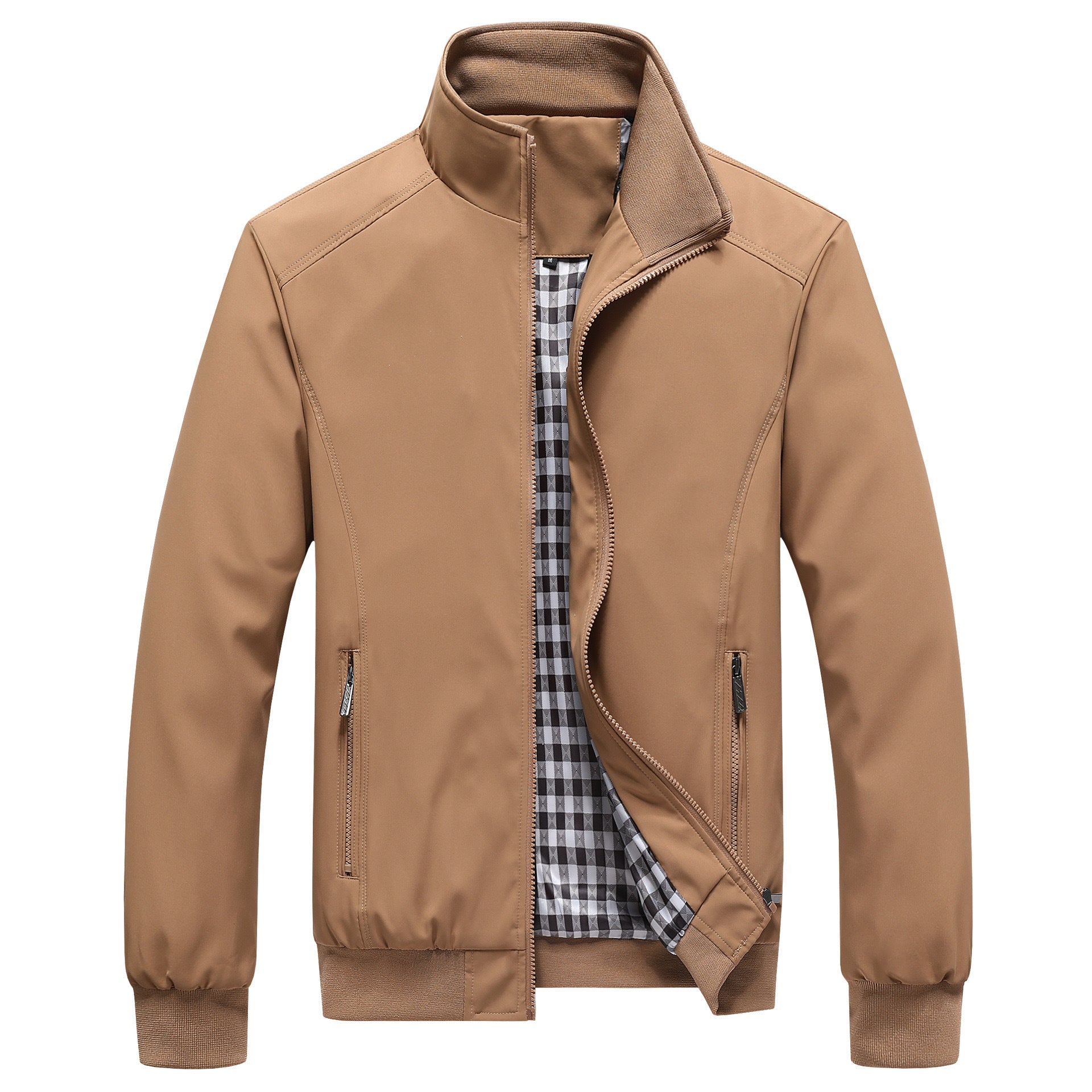 Homme Casual Sporty Loose-fitting Stand-collar Veste respirante