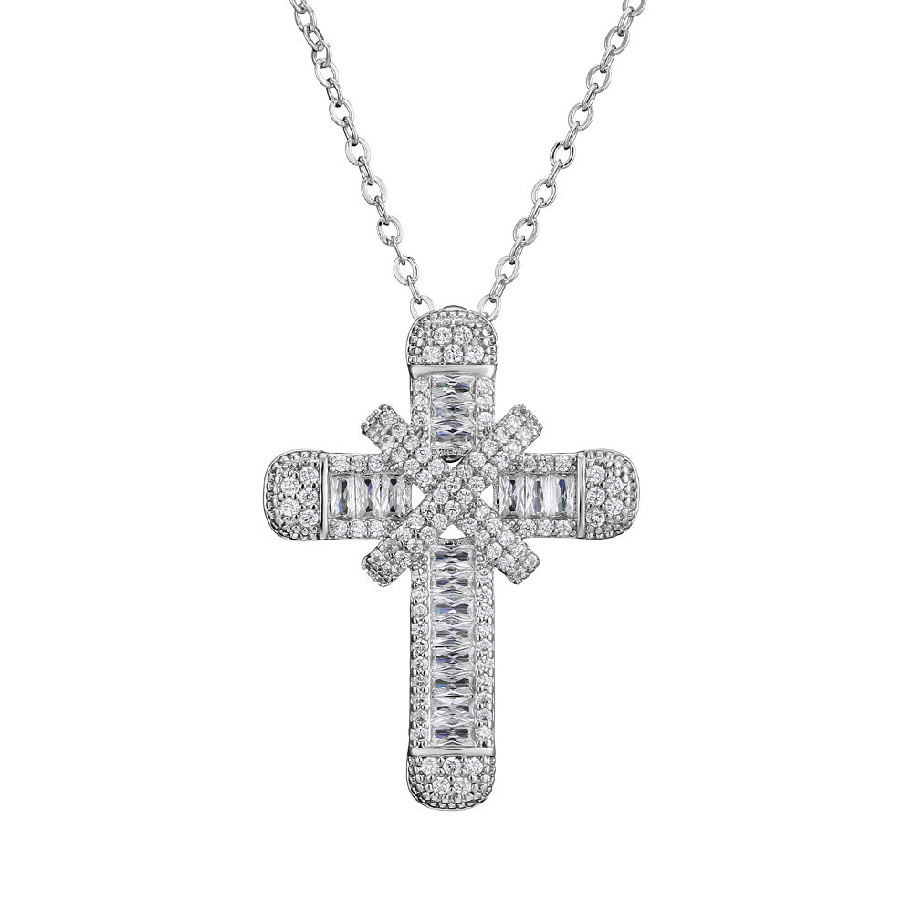 Collier de croix Zircon