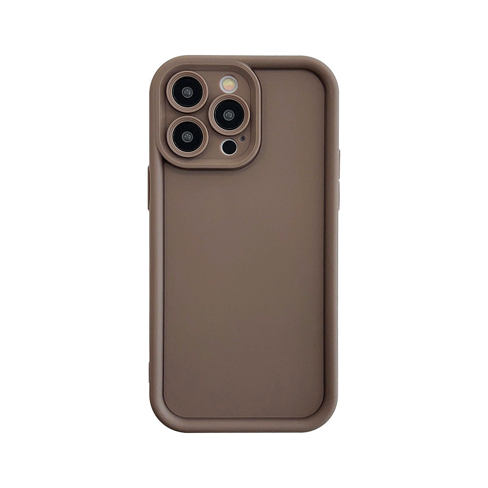 Boîtier de téléphone en silicone tout compris de couleur solide