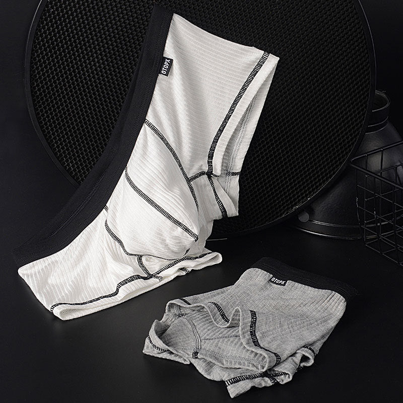 Sous-vêtements pour hommes minces respirant simple couche U Convex Boxer