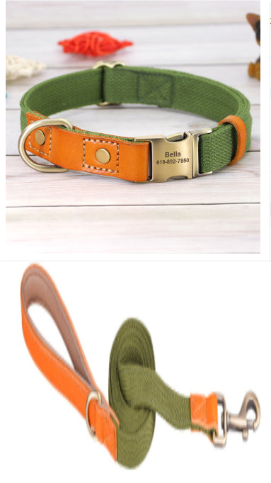 Cowhide chien collier anti lettering chien perdu