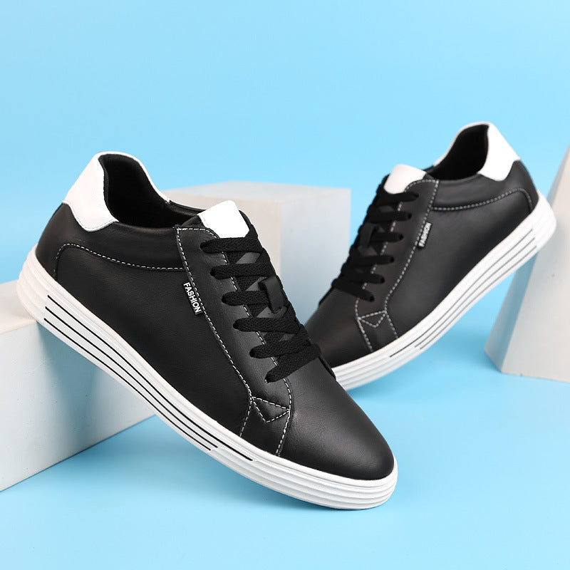 Automne Hauteur du talon plat Augmentation de la semelle intérieure Dentelle-up Chaussures Casual Sports pour hommes