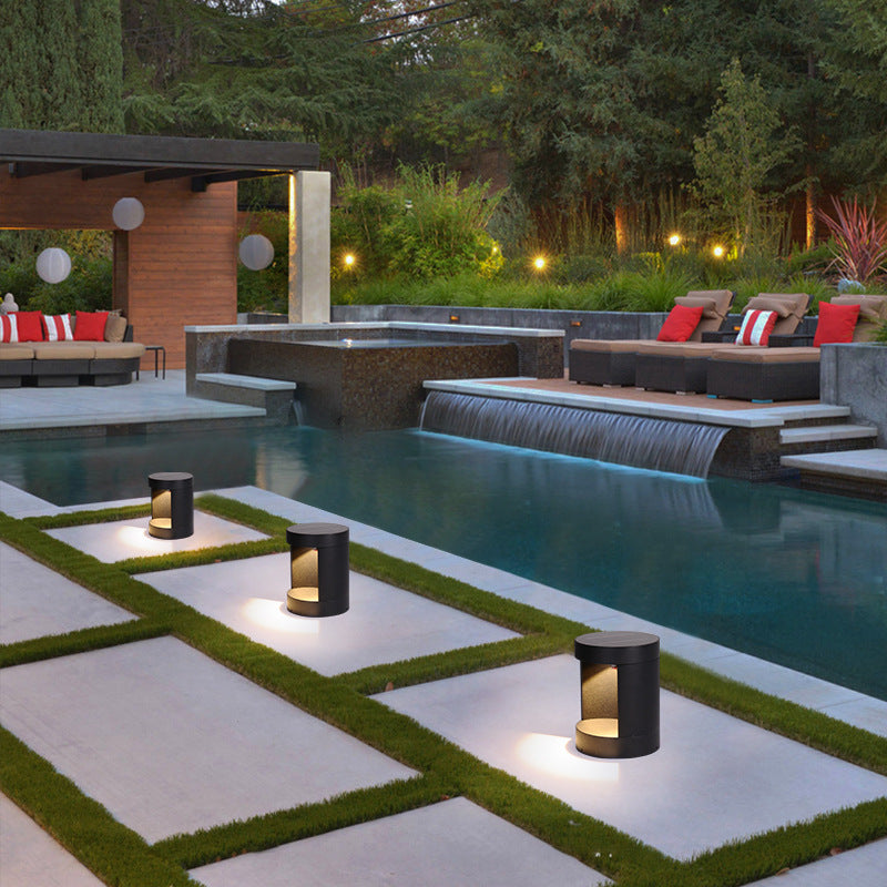 Led Solar Outdoor Étanche à l'eau Une face lumineuse pelouse Lampe Park Villa Lampe Courtyard Sem