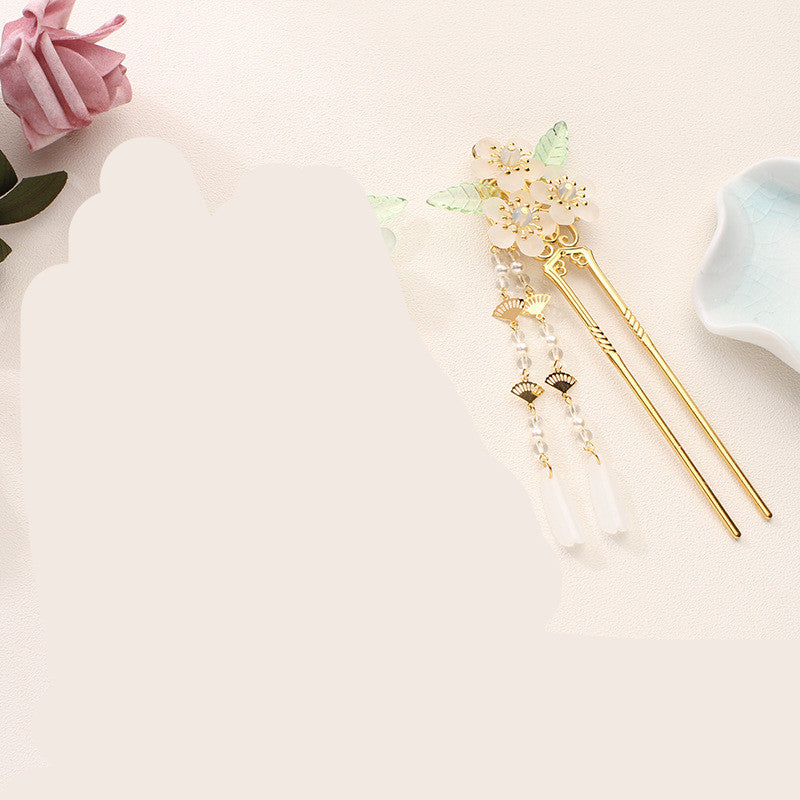 Antique Hanfu coiffure Tassel mariée épingle à cheveux étape Shaking Insert peigne cheveux bijoux