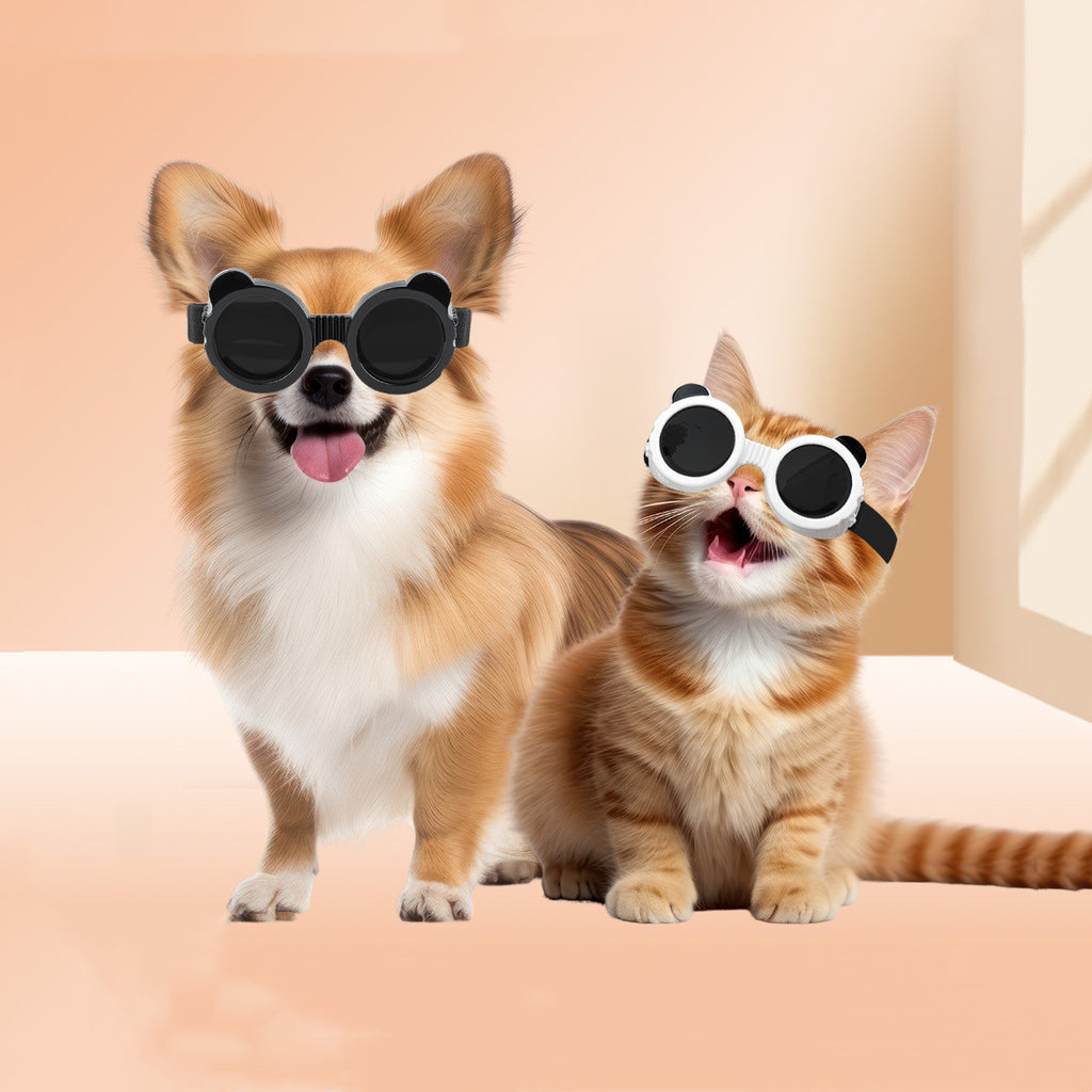 Lunettes de soleil Dog Sunshade Gants Cat Headdress Protection pour animaux de compagnie