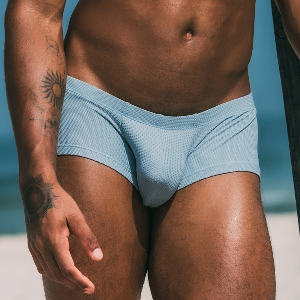 Slips de boxeur couleur solide pour homme d'été