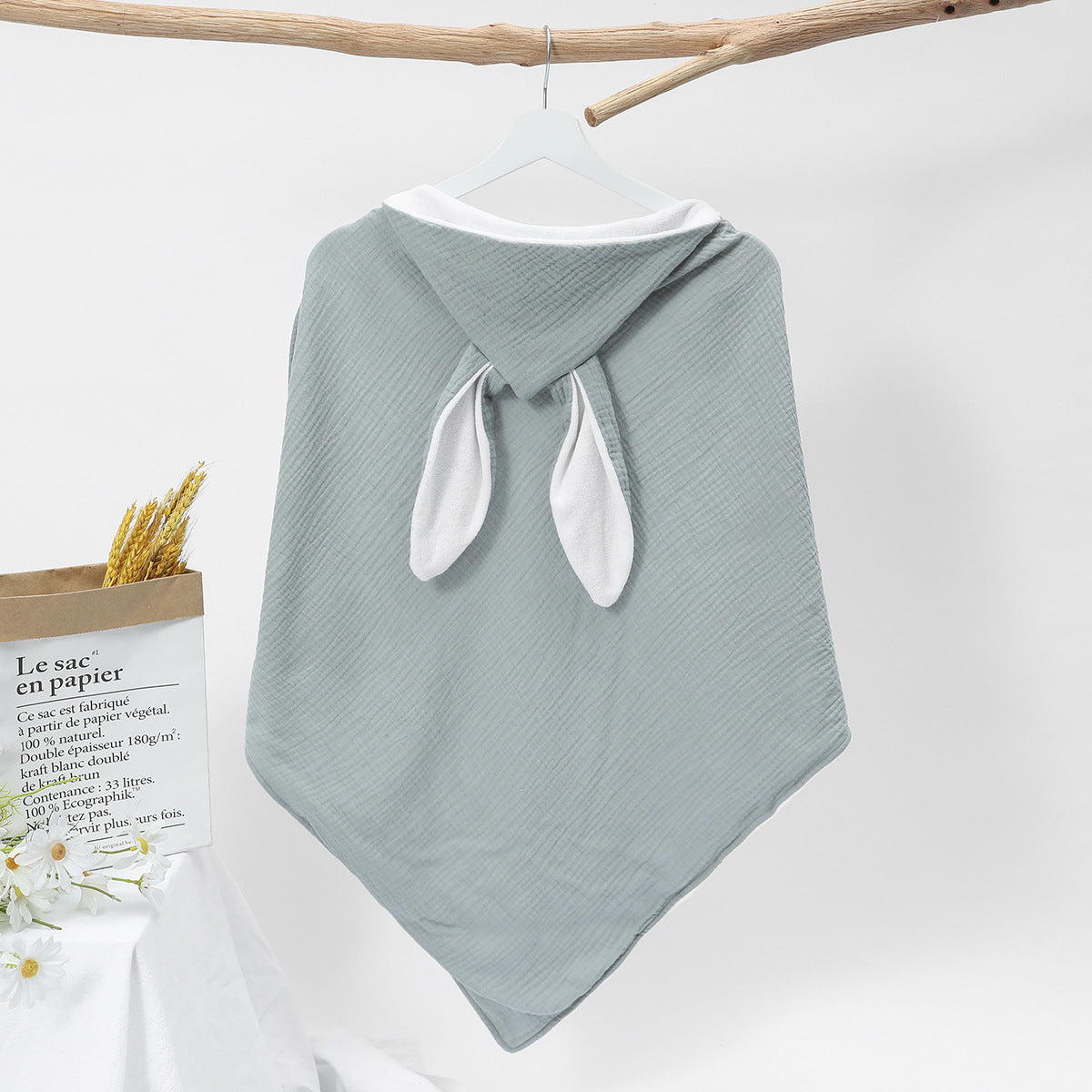 Serviette de bain bébé Pure Cotton Double couche Baignoire à capuche Gauze