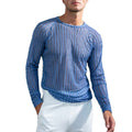T-shirt à manches longues Texturé d'automne pour hommes