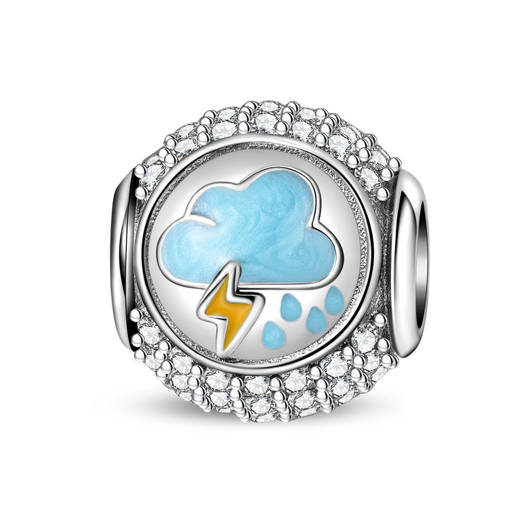 Sunny-Rainy Weather Sun-Moon-Stars Bracelet Pendentif perles Accessoires