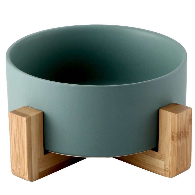 Solid Color Minimalist Accueil Utilisation Céramique Cat Food Feed Bowl
