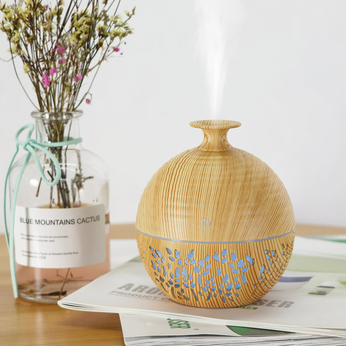 Accueil Portable Mini Diffuseur d'arôme creux Humidificateur