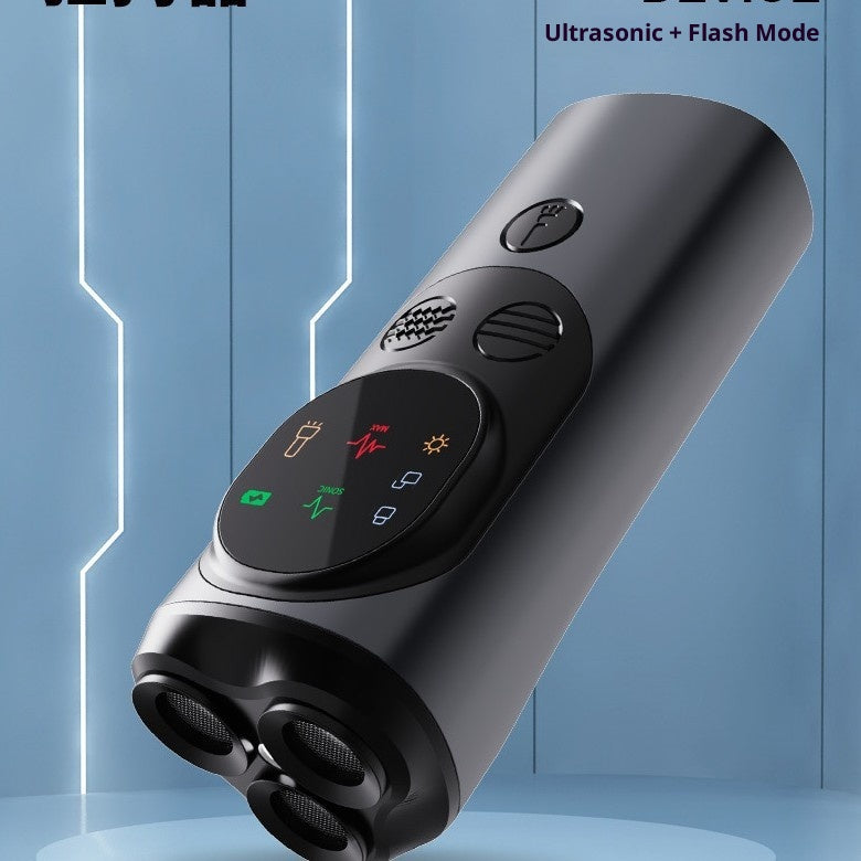 Entraîneur de chien portatif à trois têtes ultrasonore avec lumière