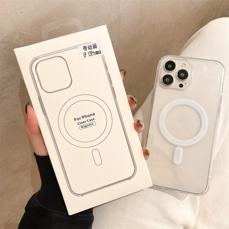 Étui magnétique anti-drop animé transparent