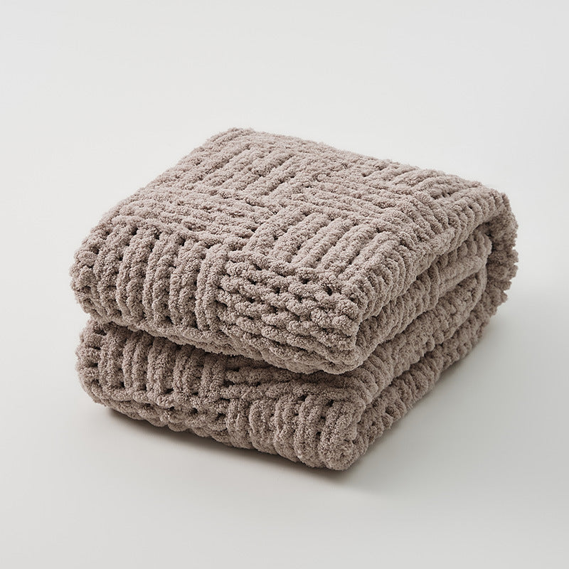 Cozy Blanket Maison Coiffé Couleur Solide Couverture