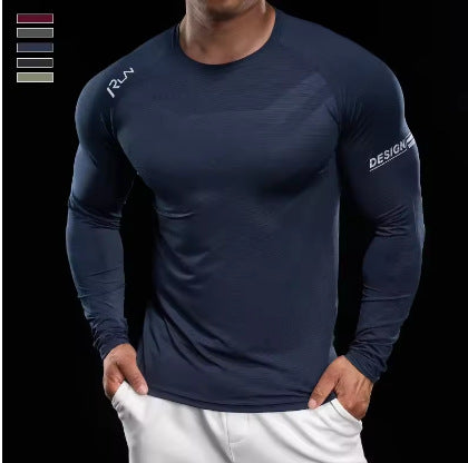 T-shirt sport polyvalent à manches longues pour hommes