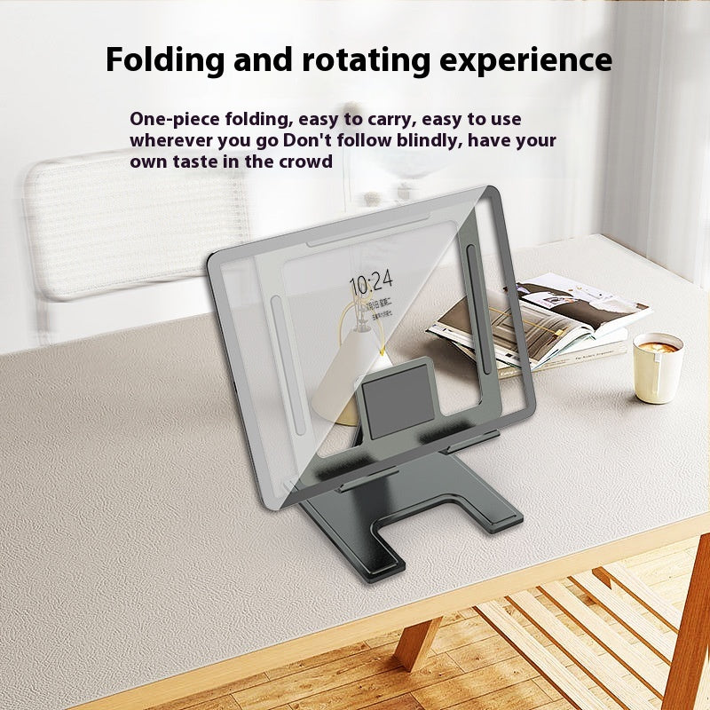 Support en métal rotatif pliable pour bureau plat