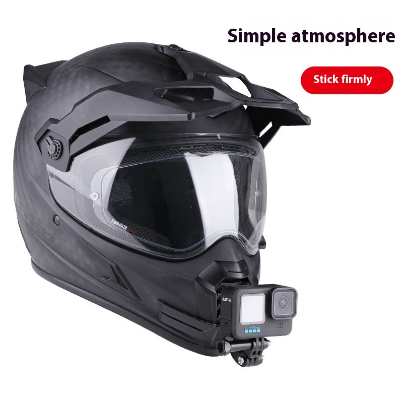 Casque de moto Chin Camera Support de casque intégré