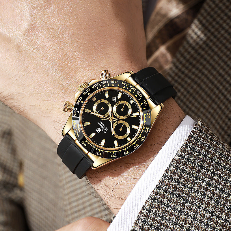 Homme Fashionable et tendance montre mécanique entièrement automatique