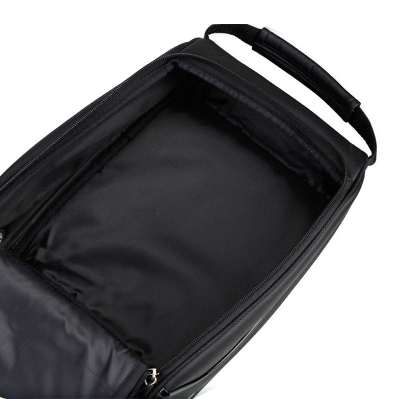 Crestgolf noir PU cuir imperméable sac de chaussures de golf