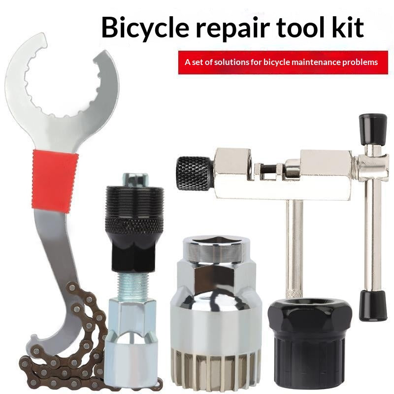 Jeu d'outils de réparation de clé de suppression de roue libre et de support de fond de vélo