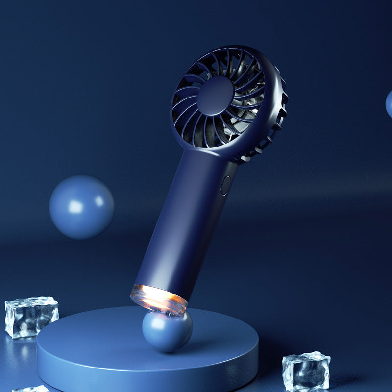 Ventilateur portatif portatif avec lumière ambiante 3 vitesses rechargeables