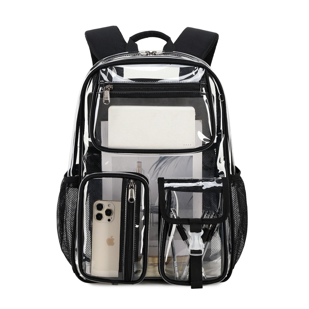 Sac scolaire étudiant Transparent Jelly Pack Grande capacité Sac à dos
