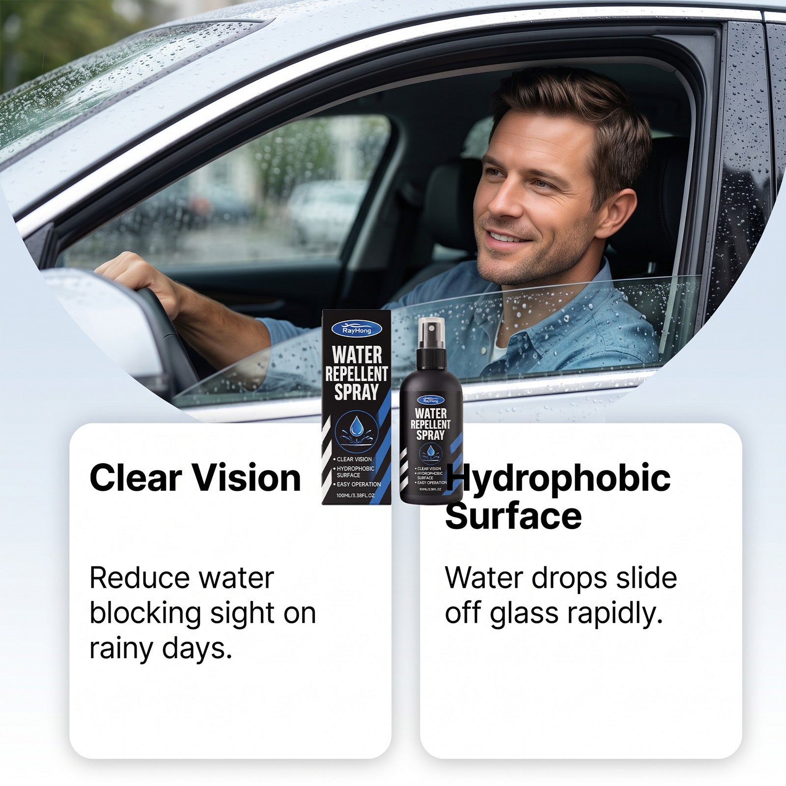 Automotive Glass Waterproof Spray Cleaning Automotive Glass Surface Oil Film Polissage Wat
