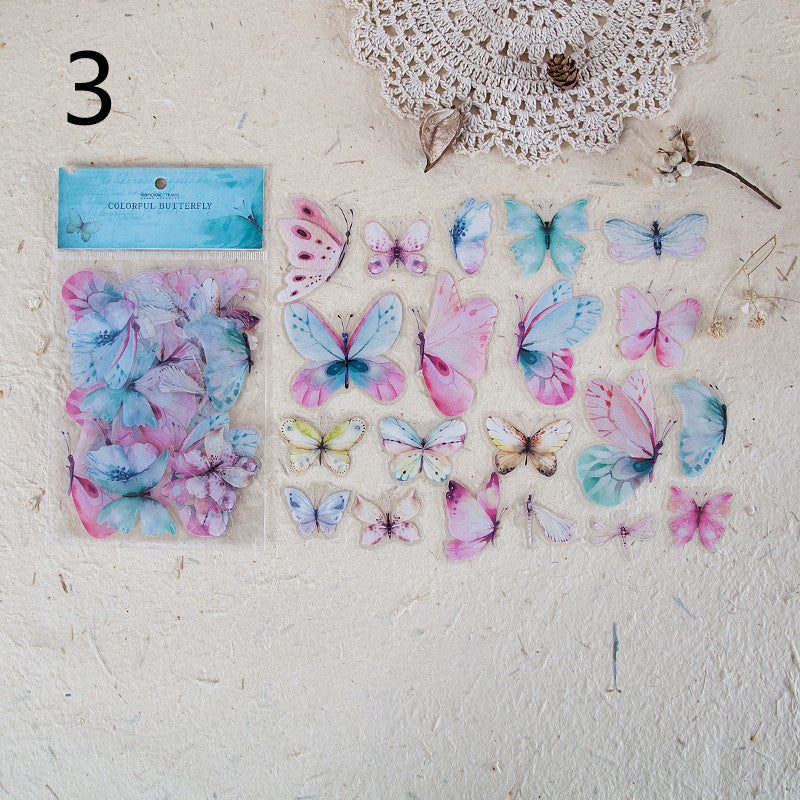Sticker Wings Herbarium Series Handbook Material Décoration