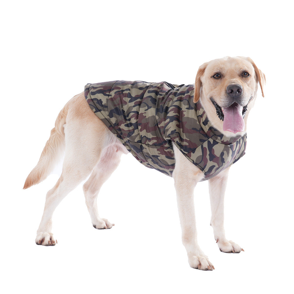Vêtements pour animaux de compagnie Vêtements de camouflage pour chiens épais d'hiver