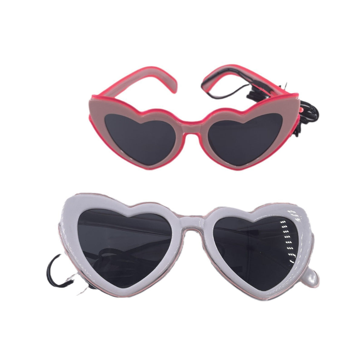 Accessoires de soirée pour femmes Lunettes de Glowing en forme de coeur