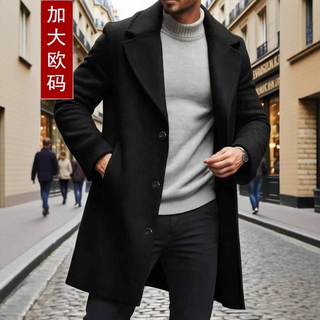 Trench Coat Lapel incrusté Slim-fit Surpoil Élégant et sophistiqué Trench de couleur solide