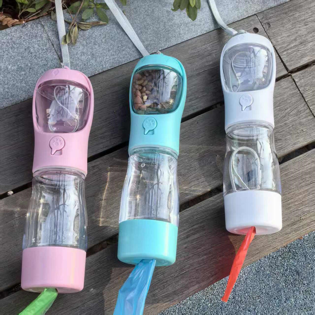 Pet Travel Cup Portable Outdoor Water Bouteille Feeder multifonctionnel