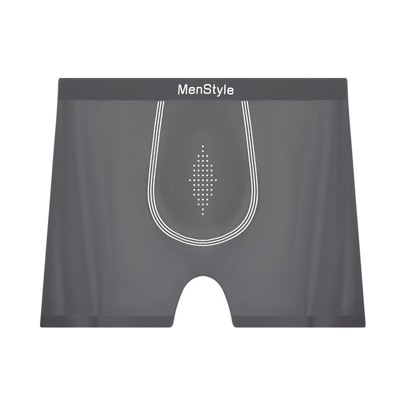 Satin Ice Silk Breathable Unife-layer Bottom Crotch Seamless Boxers