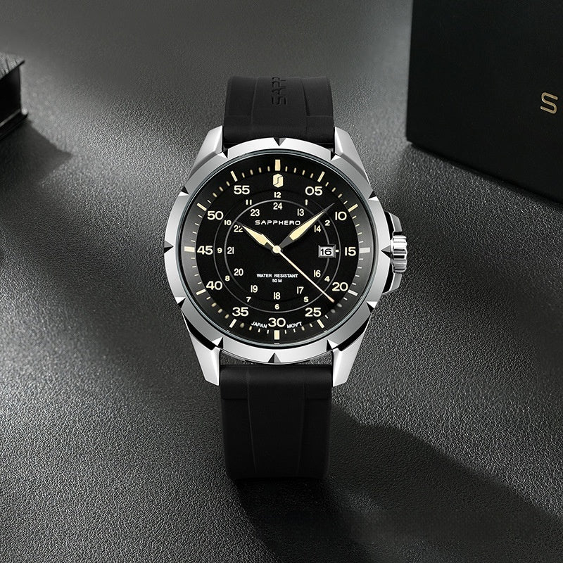 Youth Student Quartz Exam Watch Homme Silicone Waterproof 520 Cadeau pour petit ami