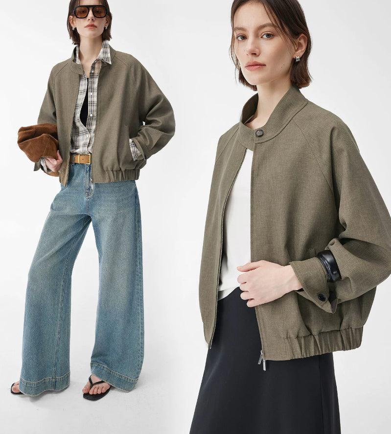 Veste de rangement à col rond style vieux argent