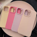 Pure couleur simple boîtier de téléphone en silicone avancé