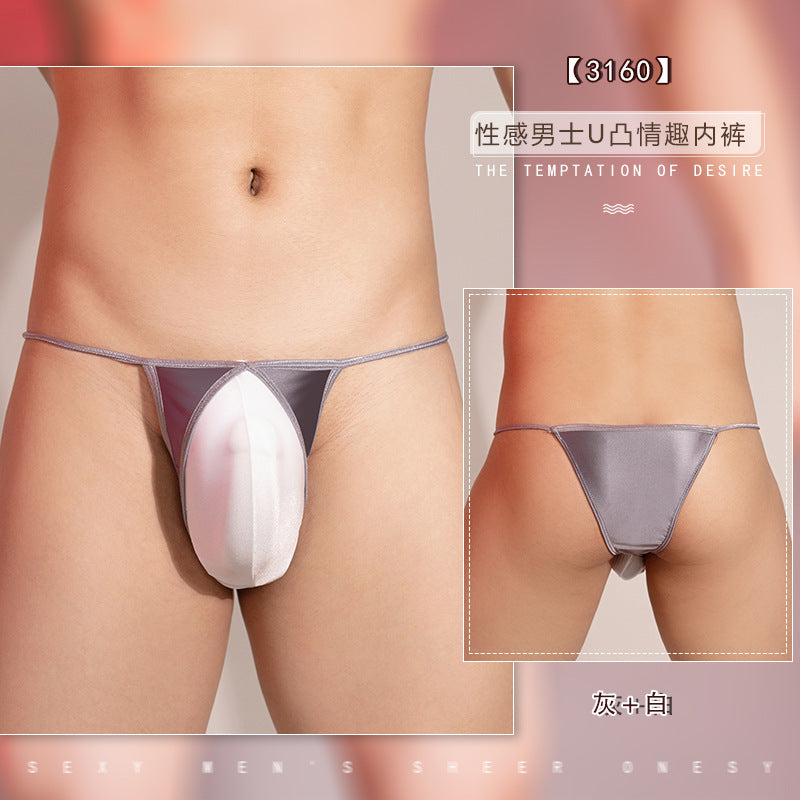 Simple ultra-mince homme trois points See-through Low Waist Panties