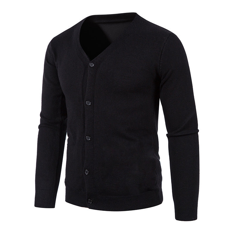 Knitwear Cardigan Knitwear Ready-Made Autum Export Wish Men's V Neck Slim Button-Down Bott