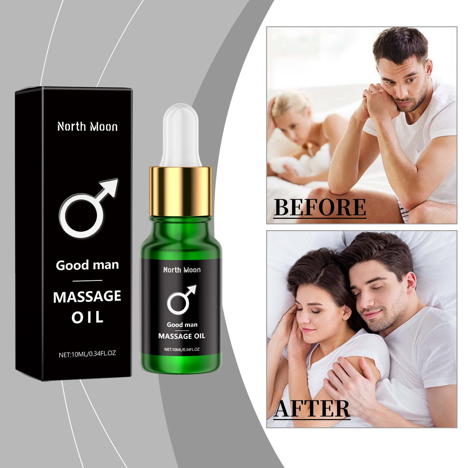 Huile de massage pour hommes 1010ml-boîte