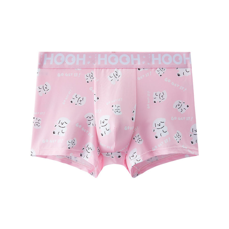 Sous-vêtements en polyester homme Ice Silk Summer Boxer ultra-mince respirant