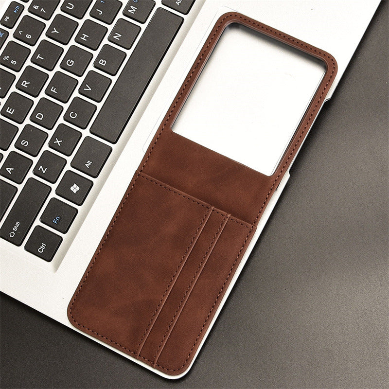 Flip Card Étui de téléphone en cuir résistant à la chute