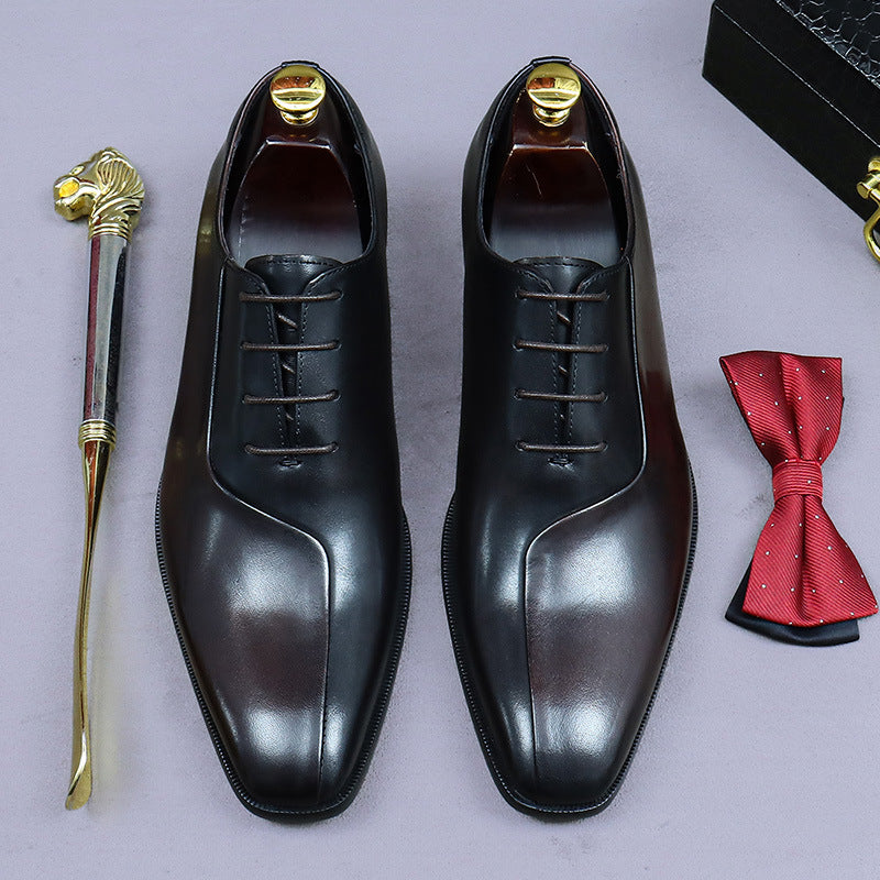 Hommes Forme en cuir chaussures en style britannique avec un color-block design
