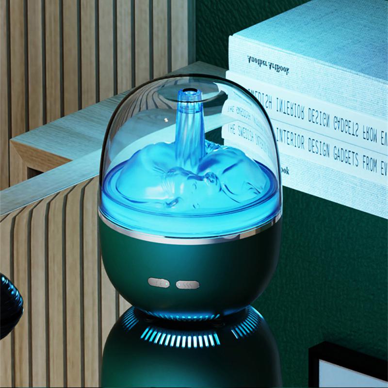 Huile essentielle de l'humidificateur de l'air Aromathérapie ultrasonore Atomiseur coloré lumière lourde brouillard Vol