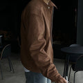 Veste de col debout Brown Maillard