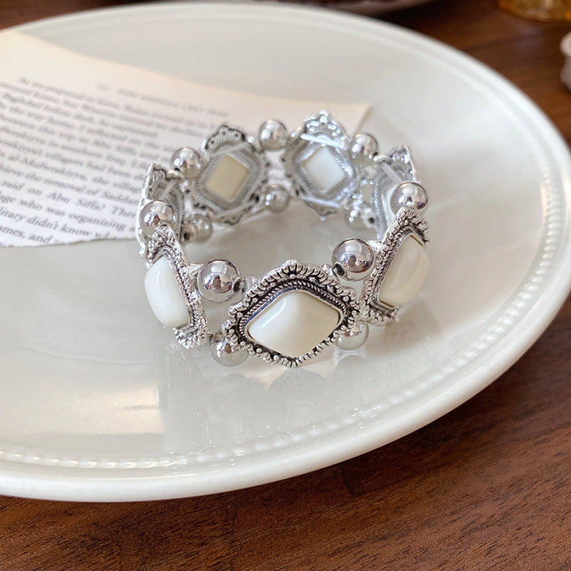 Bracelet de fleur de rose noire Vintage Accessible Bracelet haut de gamme rétro Exquis