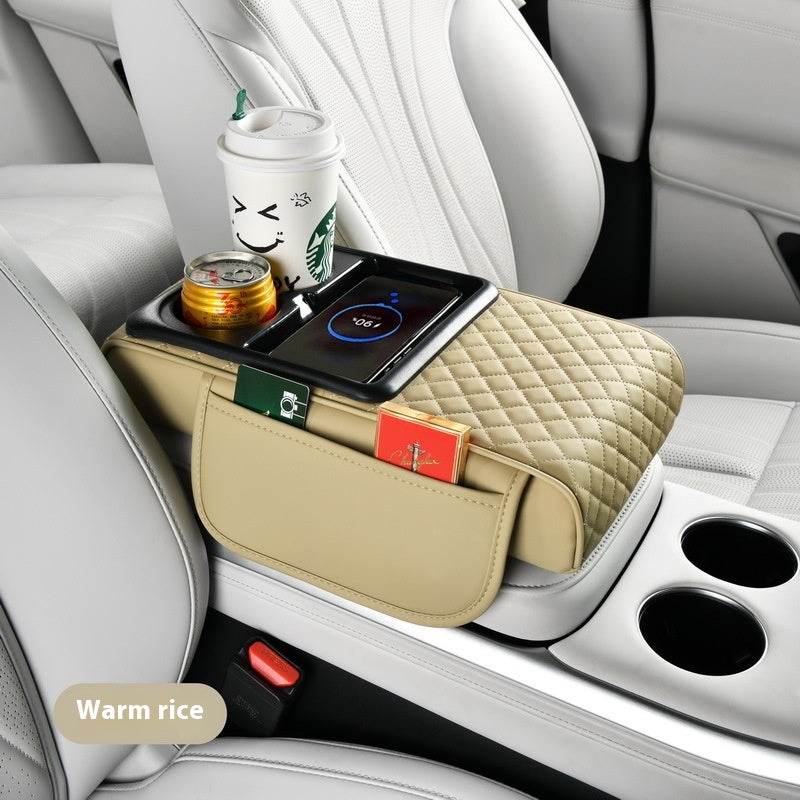Automobile Armrest Box Cover Smart Wireless Charging Tissu de charge rapide multifonction
