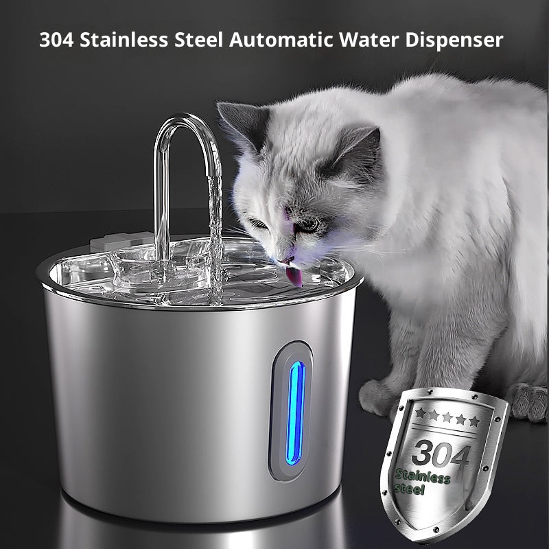 Distributeur automatique d'eau en acier inoxydable Pet Cat