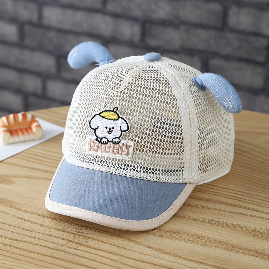 Cartoon d'enfants brodé animal et animal en forme d'oreille Breakable All-over Netted Bri